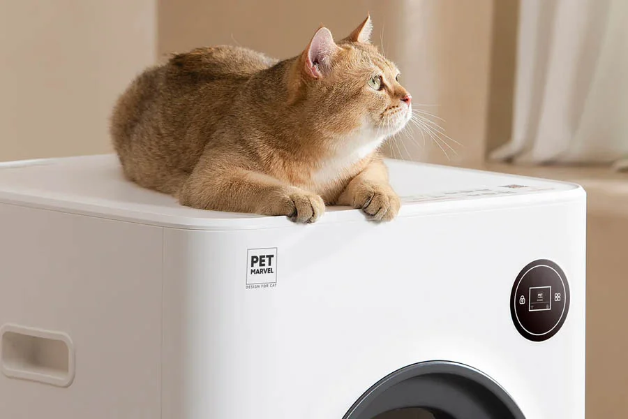 self scooping cat litter box