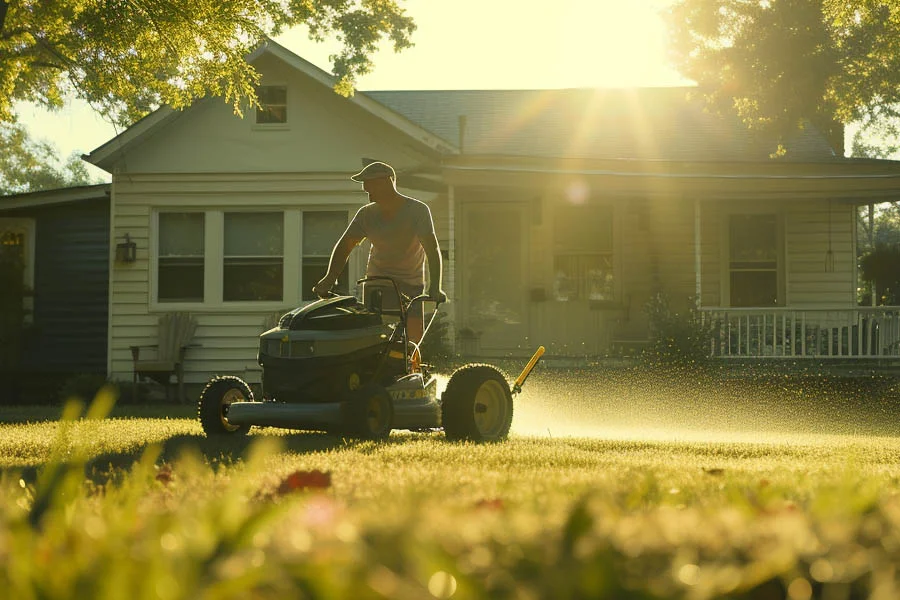 battery powered small lawn mower